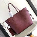 Louis Vuitton Neverfull MM Monogram Empreint Wine Red 31cm M25855 - Image 4