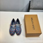 Louis Vuitton X Takashi Murakami Romy Flat Ballerina Monogram Cherry Denim 1Ahkov - Image 5