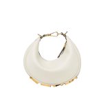 Fendi Fendigraphy Mini Leather Bag White 20Cm 8BS081A5DYF1HEL