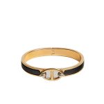 Hermes Mini Clic Chaine D'ancre Bracelet Gold Tone With Black H209000fv01pm