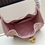 Chanel 25 Small Handbag Grained And Gold Tone Metal Light Pink 26cm AS5293 B20304 NAGEO - Image 9