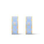 Louis Vuitton Nanogram Enamel Earrings Blue M01832