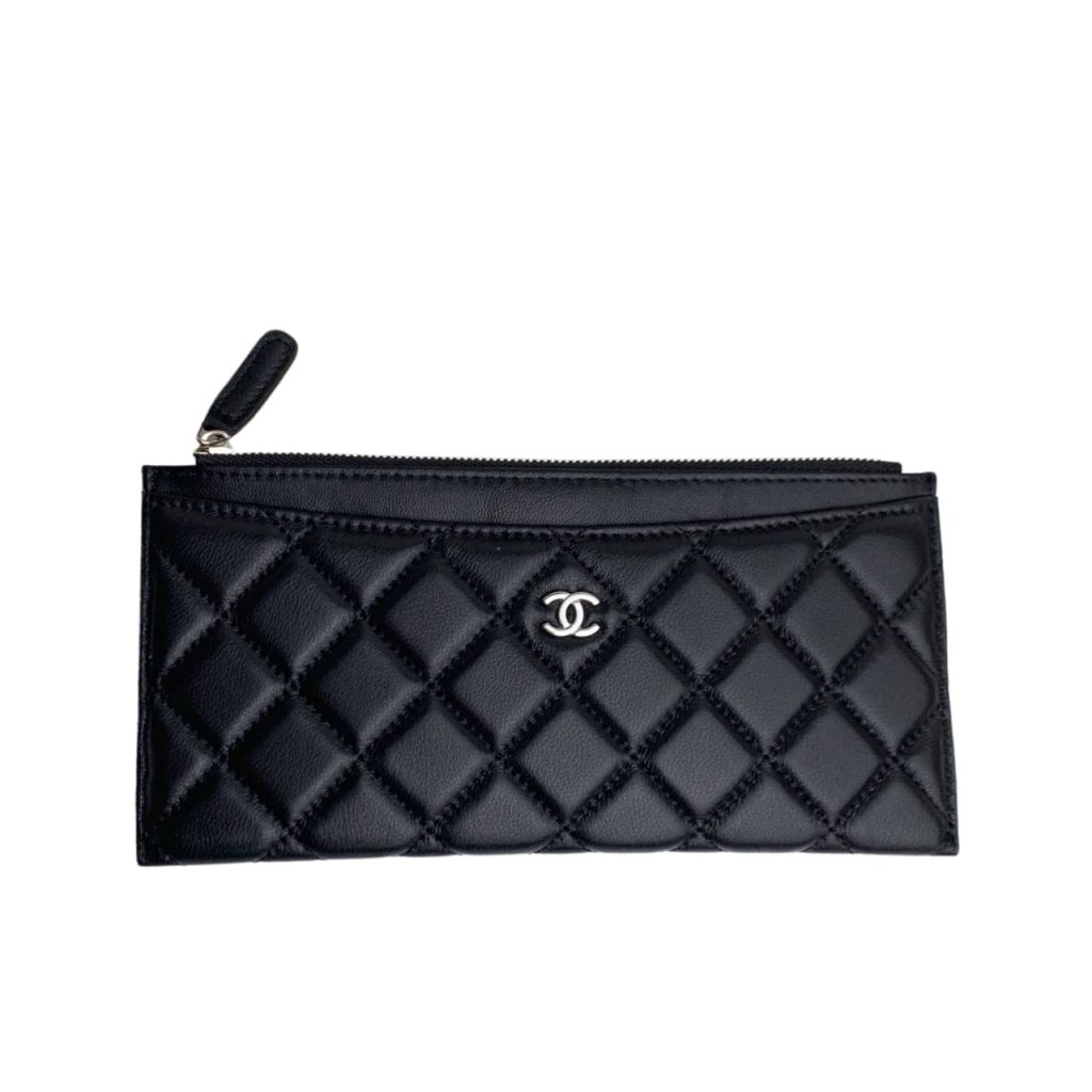 Chanel Classic Zip Pouch Wallet Black 22cm - Image 2