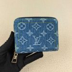 Louis Vuitton Zippy Coin Purse Wallet Denim Blue 11Cm M82957 - Image 3