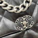 Chanel 19 Series Classic Double C Logo Silver Turn Buckle Black 31cm - Image 5