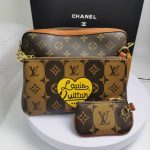 Louis Vuitton Trio Messenger Bag Monogram Stripes Brown 25cm M45965 - Image 3