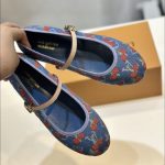 Louis Vuitton X Takashi Murakami Romy Flat Ballerina Monogram Cherry Denim 1Ahkov - Image 4