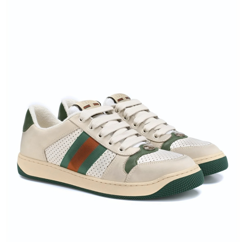 19-4-1.jpg Gucci Wmns Screener Distressed Green Orange 570442 0Yi20 9582 - Image 1