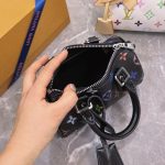 Louis Vuitton X Takashi Murakami Nano Speedy Black Multicolored 16Cm M13406 - Image 4