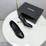 Chanel Mary Janes Patent And Imitation Pearls Black G46775 B22202 94305 - Image 7