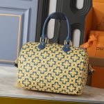 Louis Vuitton Speedy Trunk 25 Blue And Gold 27Cm M27411 - Image 5