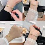 Louis Vuitton Color Blossom Bb Bracelet Gold Tone With Blue Q05979 - Image 7