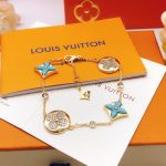 Louis Vuitton Color Blossom Bb Bracelet Gold Tone With Blue Q05979 - Image 4