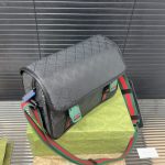Gucci Gg Supreme Canvas Small Messenger Bag Black 23Cm - Image 8