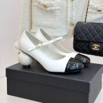 Chanel Mary Janes Patent And Imitation Pearls White Black G46775 B22202 U4186 - Image 3