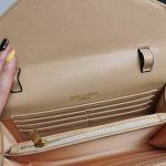 Saint Laurent Classic Cassandre Grain De Poudre Chain Wallet Beige 22cm 377828BOW012721 - Image 9