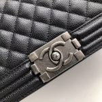 Chanel Boy Medium Handbag Sliver Hardware Black 25Cm A67086 Y09953 94305 - Image 5