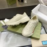 Gucci Women Rhyton Gucci Logo Leather Sneaker Beige 538892 Drw00 9522 - Image 11