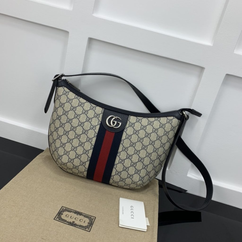 Gucci Ophidia Small Shoulder Navy Blue Bag 598125 2Zgmn 4076 - Image 3