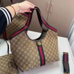 Gucci Giglio Small Tote Bag GG Canvas Dark Brown 25cm 860845 AAF8L 2547 - Image 3