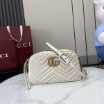 Gucci Gg Marmont Small Shoulder Bag ‎white 24cm 447632 Dtd1t 9022 - Image 3