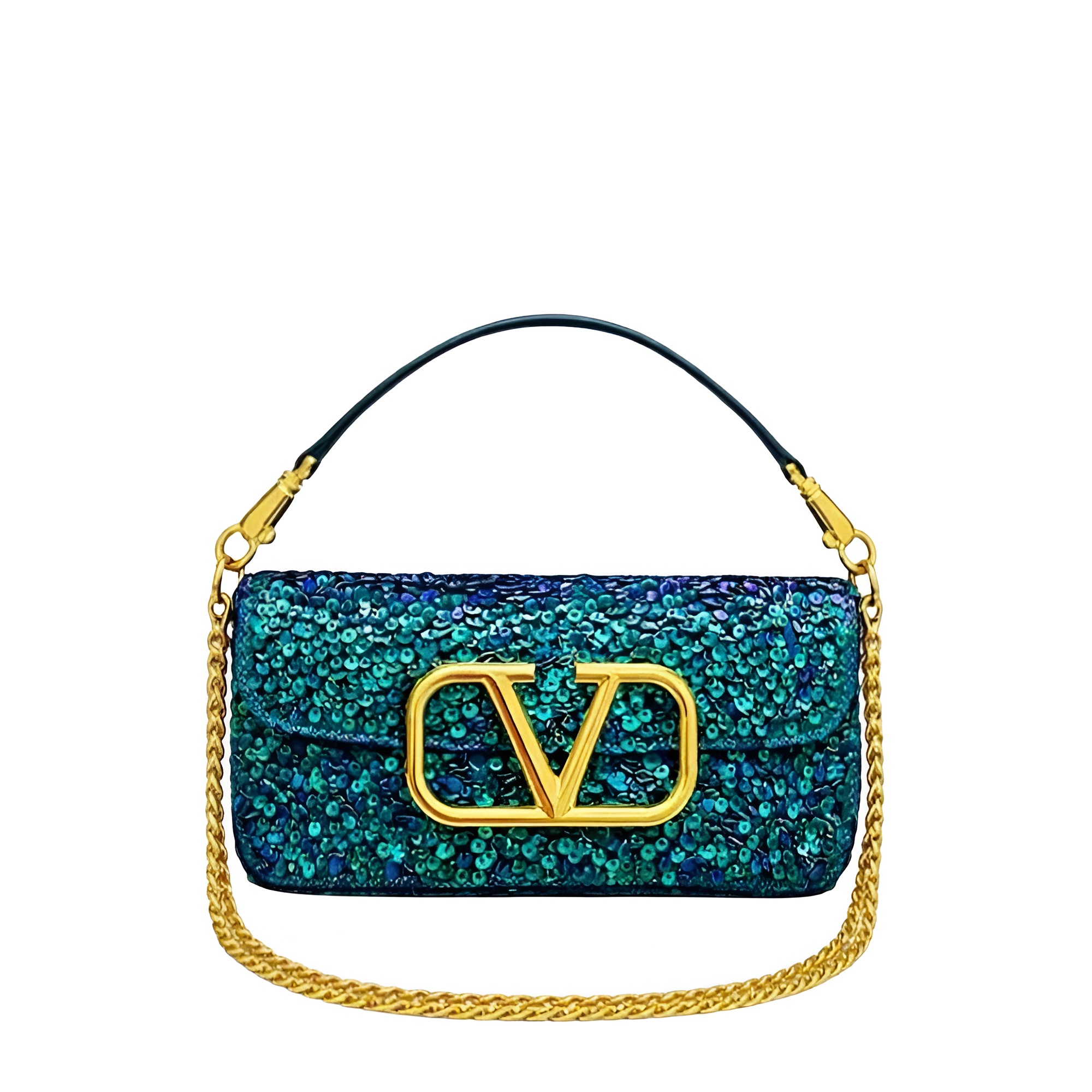 2-2-3.jpg Valentino Small Loco Shoulder Bag With Embroidery in Antique Green 20cm 2W2B0K53BYYNB6 - Image 1