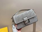 Fendi Baguette Silver Crystal Trim 25Cm - Image 4