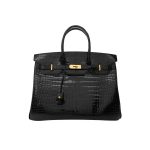 Hermes Birkin 30 Shiny Porosus Crocodile Black Noir 30Cm