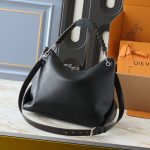 Louis Vuitton Beaubourg Hobo MM Mahina Perforated Leather Shoulder Bag Black 32cm M56073 - Image 4