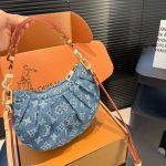 Louis Vuitton Pochette Valley Bag Denim Blue 21Cm M13571 - Image 5