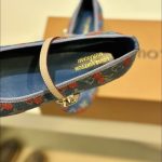 Louis Vuitton X Takashi Murakami Romy Flat Ballerina Monogram Cherry Denim 1Ahkov - Image 3