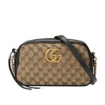 Gucci Gg Marmont Small Shoulder Bag Beige Ebony 24Cm 447632 Hvkeg 9772