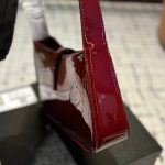 Saint Laurent Le 5 A 7 Patent Hobo Bag In Shiny Leather Wine Red 25Cm - Image 8