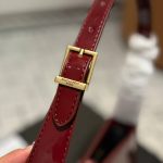 Saint Laurent Le 5 A 7 Patent Hobo Bag In Shiny Leather Wine Red 25Cm - Image 6