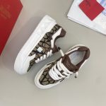 VALENTINO ONE STUD XL LOW-TOP SNEAKER IN NAPPA LEATHER AND TOILE ICONOGRAPHE FABRIC - Image 4