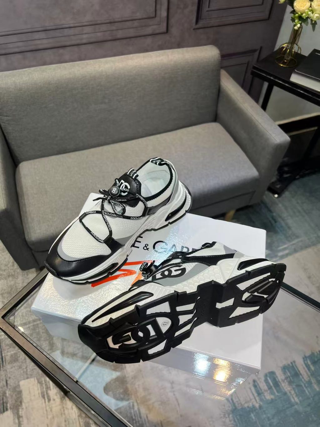 DOLCE & GABBANA Mesh Airmaster sneakers with DG logo - Image 3