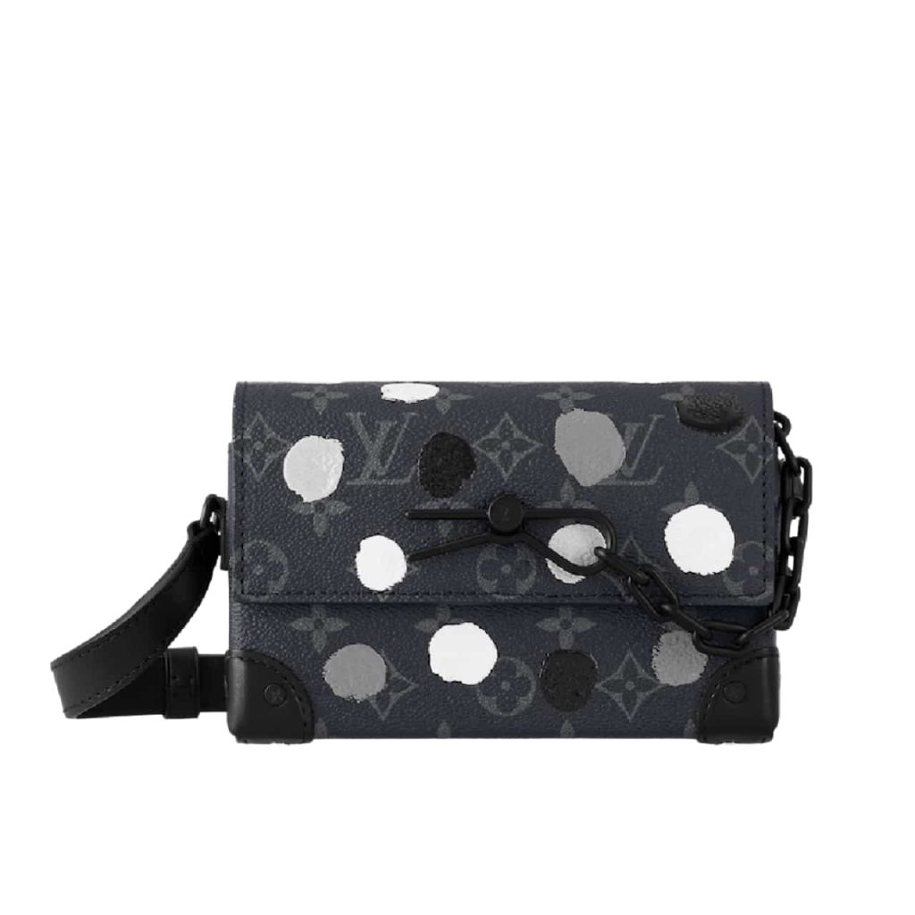 Louis Vuitton X Yayoi Kusama Steamer Wearable Wallet Monogram Eclipse Black 18cm - Image 2