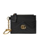 Gucci Gg Marmont Keychain Wallet Black 10cm