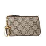 Gucci Gg Supreme Canvas Wallet Ophidia Key Case Beige And Ebony 12.5cm