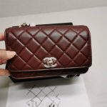 Chanel Wallet On Chain With Diamond Burgundy 20cm Ap4299 B18216 Nzv44 - Image 3