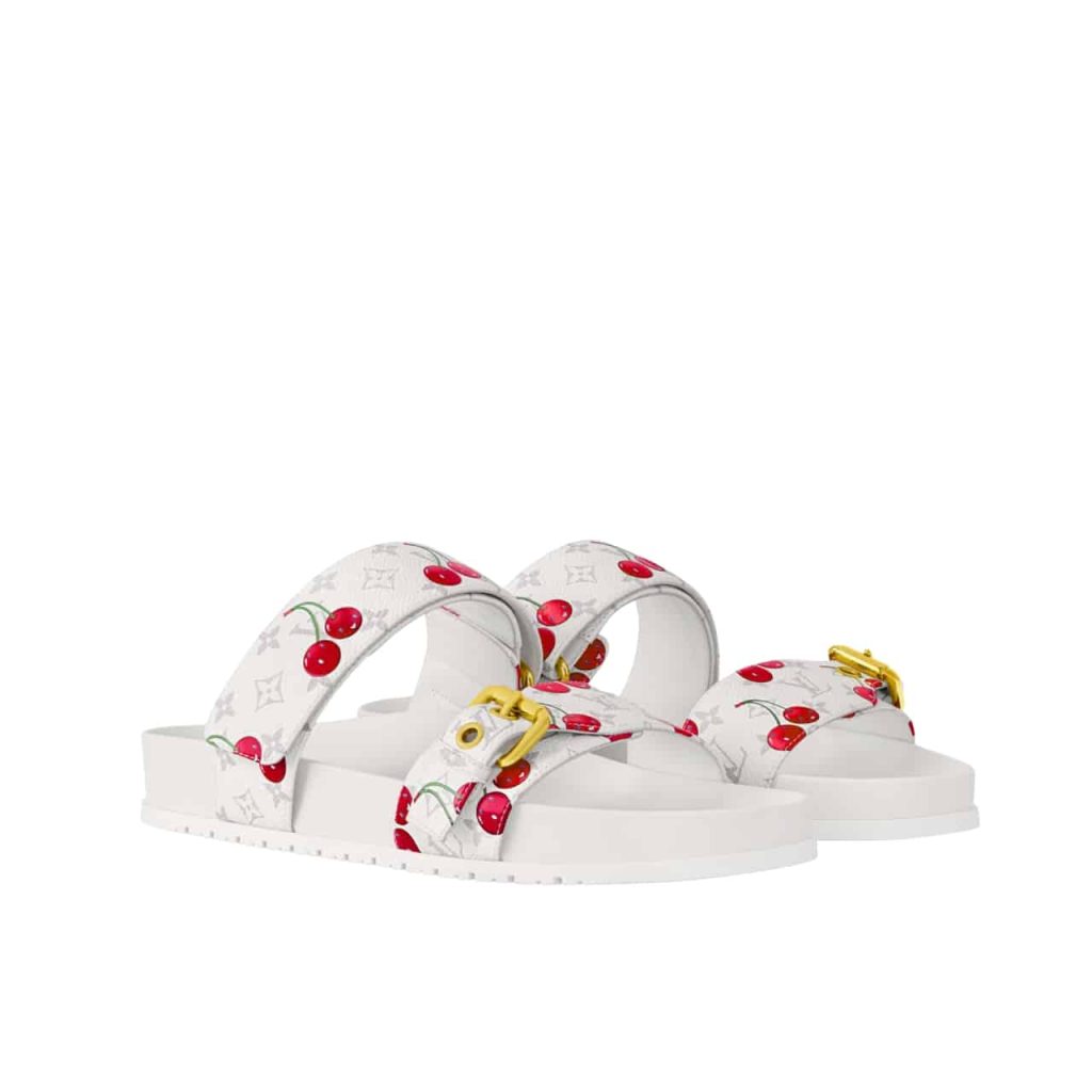 Louis Vuitton X Takashi Murakami Bom Dia Flat Comfort Mule White 1Ahlz7 - Image 2