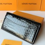 Louis Vuitton Capucines Crocodile Leather Long Wallet Black 20cm - Image 8