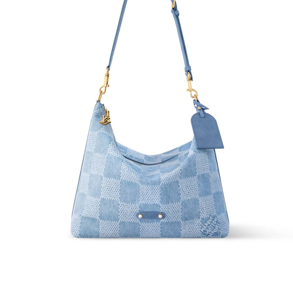 Louis Vuitton Vagabond Hobo Denim Blue 38cm N00202 - Image 2