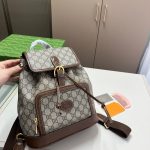 Gucci Backpack With Interlocking G Beige And Ebony 26Cm - Image 3
