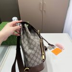 Gucci Backpack With Interlocking G Beige And Ebony 26Cm - Image 4