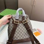 Gucci Backpack With Interlocking G Beige And Ebony 26Cm - Image 5
