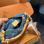 Louis Vuitton Pochette Valley Bag Denim Blue 21Cm M13571 - Image 6