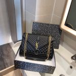 Saint Laurent Envelope Large Mix Matelassé Shoulder Bag Black 31cm 600166BOW911000 - Image 6