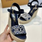 Louis Vuitton Helios Wedge Espadrille Marine 1Ahlkq - Image 5