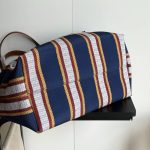 Gucci Embroidered Large Canvas Tote Bag In Dark Blue And Multicolor 37cm 818779 Faef8 8796 - Image 6